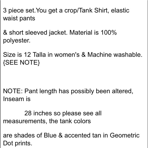 Women’s Sag Harbor Dress SUIT blues & Tan NEW WT - Picture 15 of 16